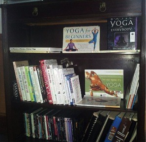 ME IN A BOOKSTORE TRYING TO FIND WHAT YOGA IS ALL ABOUT, CHINA 2009